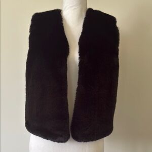 Molly Bracken Black Faux Fur Vest